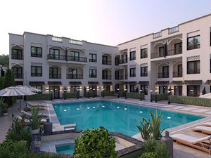 Pool view 2 bedroom apartment for sale in Almaza Suites