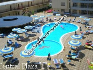 Pool view 1BR penthouse for sale Central Plaza Sunny beach 