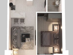 57 sq. m. apartment, luxury amenities  