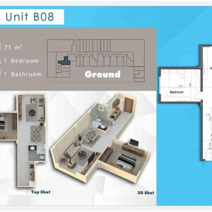 One Bedroom(71 M )3Pyramid side pool view