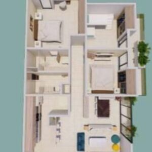 3BR 2BA apartment, El Encuentro Playa del Carmen