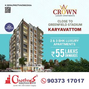 chothys Crown Apartment Karyavattom 9037317017