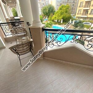 Pool view luxury 2BR flat Izida Palace 2 Sunny beach Bulgari