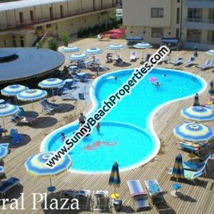 Pool view 1BR penthouse for sale Central Plaza Sunny beach 