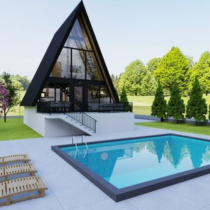 I am selling 2 A-Frame houses with swimming pools in Arandje