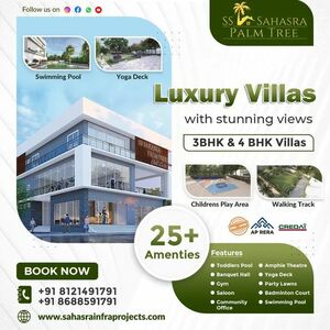 Sudireddypalli Road villas with Swimming Pool and Yoga Deck 