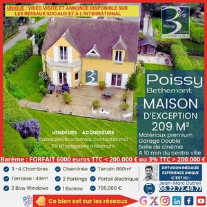 Exceptional Family House for Sale in Poissy 209m2