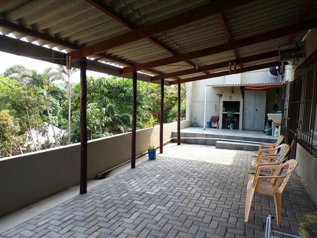 Patio with built in braai