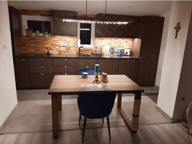Dining and open kitchen